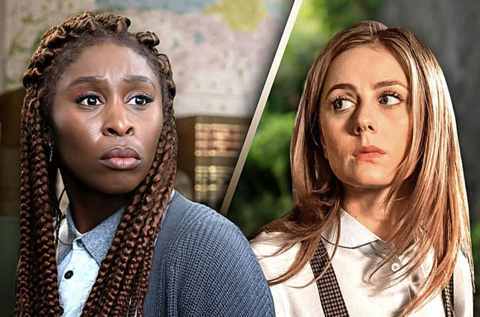 Two women in a dramatic scene representing the greatest Justine Lupe screen performances in film and television.