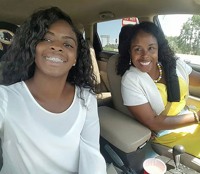Woman abducted from hospital as baby smiling with woman who she still calls mom in car selfie. Woman abducted from hospital as baby smiling with woman who she still calls mom in car selfie.