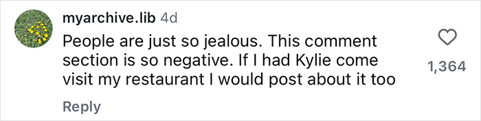 Restaurant Owners Brutally Slammed For 'Honoring' Kylie Jenner After Her Visit