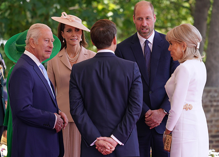 Brigitte Macron and Kate Middleton speaking during France visit with lip reader revealing conversation and reactions. Brigitte Macron and Kate Middleton speaking during France visit with lip reader revealing conversation and reactions.