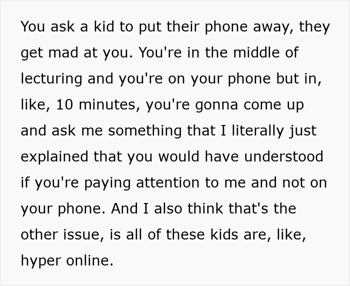 ALT text: Concerned US teachers discuss challenges in literacy crisis due to students distracted by phones and online behavior.