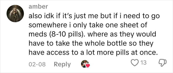 User comment explaining that European pharmacies use single sheets of pills instead of whole bottles, sparking global curiosity. User comment explaining that European pharmacies use single sheets of pills instead of whole bottles, sparking global curiosity.