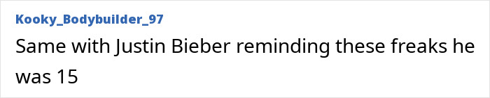 Comment on a forum post discussing Miley Cyrus fans outraged by old interviews about her intimate life at 14.