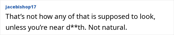 Comment from user jacebishop17 criticizing Photoshop blunder in new bikini pic of top model Kelly Gale.