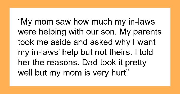 Mom Sulks At Family Dinner As Son’s In-Laws Help With Baby, But He Bans His Own Parents From It