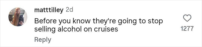 Comment on a cruise incident where a passenger flips over the infinity pool edge, sparking hilarious reactions online.