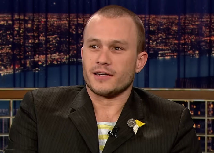 Actor in a late-night talk show interview discussing experiences of people who went to school with celebrities.