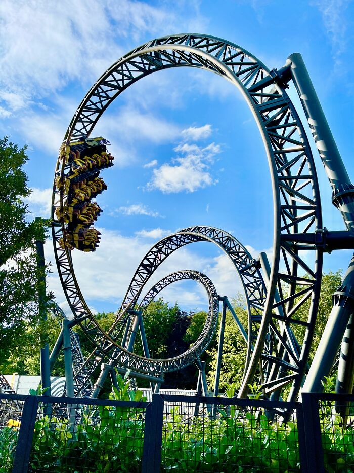 Roller coaster riders experience a thrilling loop full of adrenaline, symbolizing moments people ignored their gut feeling.