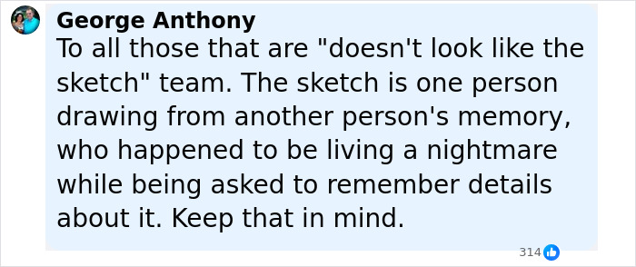Commenter George Anthony explaining challenges of an eyewitness sketch in the chilling Devil's Den case investigation. - 20