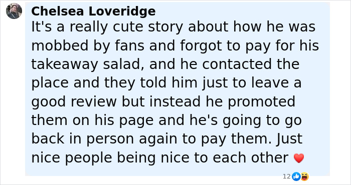 Comment discussing Robert Irwin forced to apologize after dining and dashing at a popular Australian restaurant.