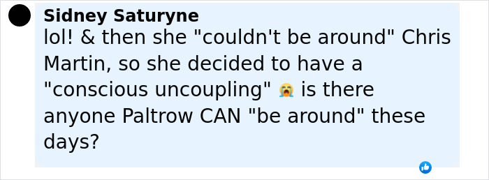 Screenshot of a social media comment discussing Gwyneth Paltrow’s fallout with Madonna and her toxic friendship issues. - 27