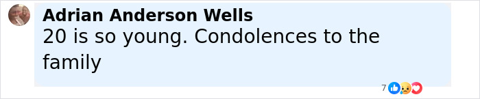 Comment by Adrian Anderson Wells expressing condolences for the young cousin of Prince William and Harry found deceased.