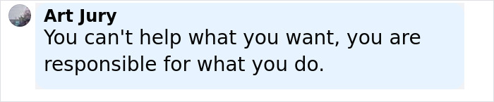 Art Jury quote on personal responsibility displayed in black text on a white and light blue background.