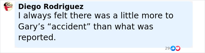 Comment from Diego Rodriguez discussing Gary Coleman's accident, relating to Shannon Price breaking silence and lie detector test. Comment from Diego Rodriguez discussing Gary Coleman's accident, relating to Shannon Price breaking silence and lie detector test.