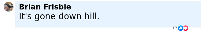 Brian Frisbie commenting on social media, reacting with text and emojis about Meghan Markle and Prince Harry trolling in Family Guy.