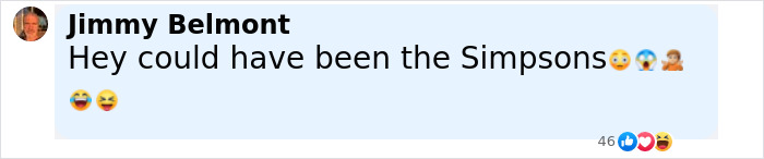 Comment by Jimmy Belmont joking about The Simpsons, discussing Meghan Markle and Prince Harry trolled in Family Guy episode.