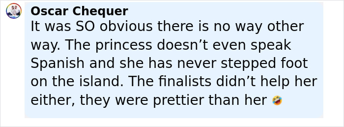 ALT text: Social media comment criticizing Miss Universe Cuba winner as a nepo baby sparking fans&rsquo; backlash against the contest