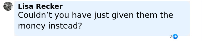 Comment by Lisa Recker questioning Olivia Rodrigo's caring gesture for her crew sparking mixed reactions after a team member speaks out. Comment by Lisa Recker questioning Olivia Rodrigo's caring gesture for her crew sparking mixed reactions after a team member speaks out.