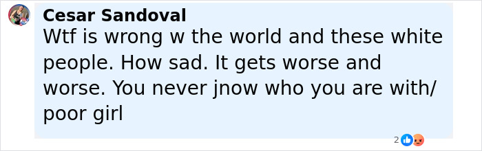 Comment expressing sadness and frustration about the world and mentioning a poor girl in a social media post. - 27