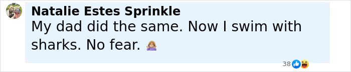 Comment about dad teaching son to face fears by throwing him off cliff, sparking public outrage and calls for jail.