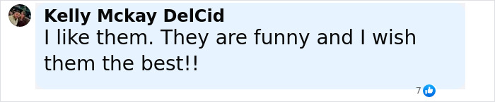 Comment by Kelly Mckay DelCid expressing support for conjoined twin influencer's surprise wedding in an intimate ceremony.