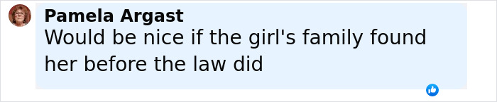Comment by Pamela Argast expressing concern about the family finding 7-Eleven employee before the law in police update.