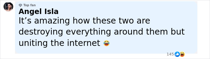 Comment by social media user Angel Isla reacting to scandal involving wife of CEO accused of cheating at Coldplay concert.