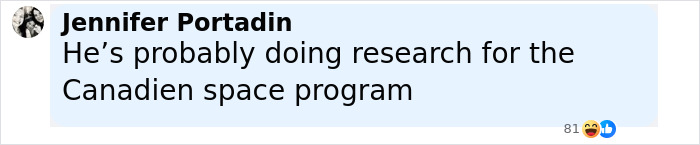 Comment on social media post joking about someone doing research for the Canadian space program, sparking Katy Perry and Justin Trudeau romance rumors. Comment on social media post joking about someone doing research for the Canadian space program, sparking Katy Perry and Justin Trudeau romance rumors.