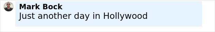 Mark Bock wearing glasses and a cap, sharing a casual message about everyday life in Hollywood.