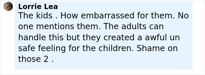 Screenshot of a social media comment criticizing how kids were affected after viral HR executive quits job at Astronomer. Screenshot of a social media comment criticizing how kids were affected after viral HR executive quits job at Astronomer.