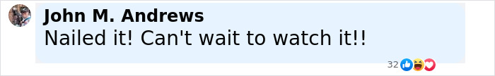 Comment by John M. Andrews expressing excitement to watch the new HBO show, sparking Harry Potter fans' debate on major detail change.