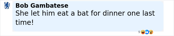 Comment about Sharon Osbourne making Ozzy&rsquo;s last wish come true with a humorous reference to eating a bat.