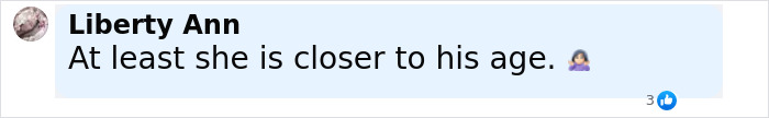 Comment on social media saying she is closer to his age, related to Sofia Vergara summer romance with Tom Brady sparking reactions.