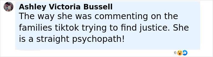 Comment by Ashley Victoria Bussell calling a girl a psychopath, linked to chilling eulogy and suspicions of slaying her own parents.