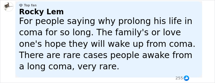Comment by Rocky Lem discussing hope for the Sleeping Prince of Saudi Arabia waking up from a long coma. Comment by Rocky Lem discussing hope for the Sleeping Prince of Saudi Arabia waking up from a long coma.