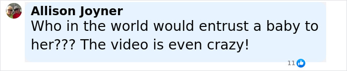 Screenshot of a social media comment expressing disbelief about Britney Spears and her adoption announcement.