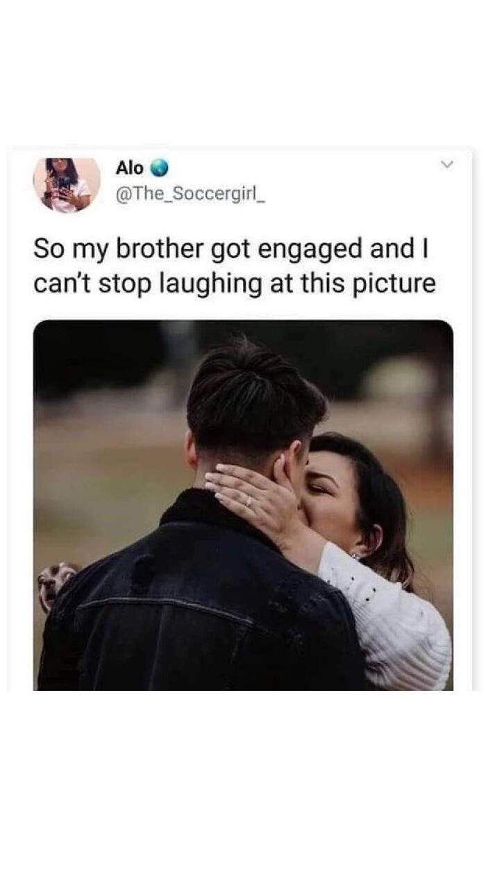 Tumblr post showing a woman kissing a man with an engagement ring, highlighting random yet relatable Tumblr posts.