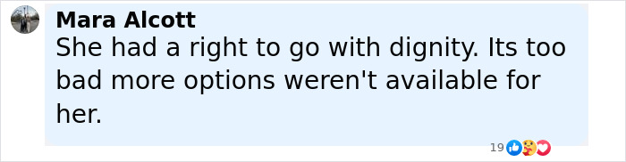 Alt text: Comment discussing a mom ending her life by starving to protect her kids from choking and struggling to breathe. Alt text: Comment discussing a mom ending her life by starving to protect her kids from choking and struggling to breathe.