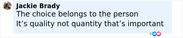 Comment by Jackie Brady about quality versus quantity, reflecting on emotional struggle related to mom ending life by starving. Comment by Jackie Brady about quality versus quantity, reflecting on emotional struggle related to mom ending life by starving.
