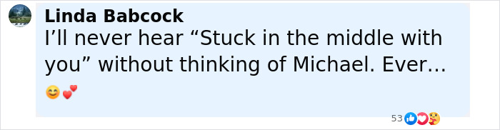 Screenshot of a Facebook comment by Michael Madsen&rsquo;s sister expressing heartfelt tribute after actor Michael Madsen passes away.