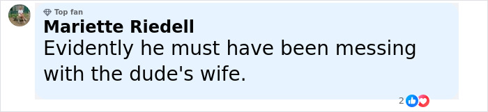 Comment from Mariette Riedell discussing a possible reason behind the Virginia councilman set on fire attack.