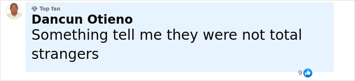 Comment by Dancun Otieno as top fan expressing skepticism about strangers in discussion related to family of babysitter fatally hit.