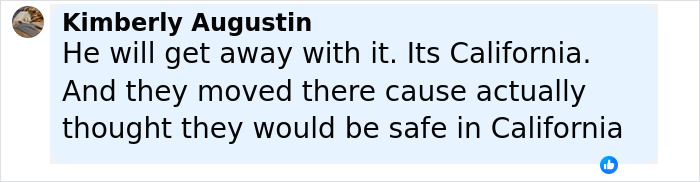 Comment by Kimberly Augustin discussing a police fail in California related to American Idol exec case. - 20
