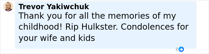 Comment expressing condolences for Hulk Hogan and mention of pro wrestler&rsquo;s final moments shared in a press conference.