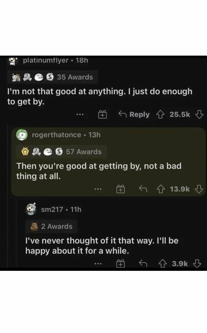 Screenshot of Tumblr posts with relatable comments about being good enough to get by, highlighting random yet relatable moments.