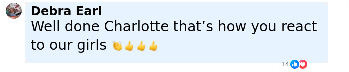 Comment by Debra Earl praising Princess Charlotte’s reaction to England’s dramatic shootout win against Spain. Comment by Debra Earl praising Princess Charlotte’s reaction to England’s dramatic shootout win against Spain.