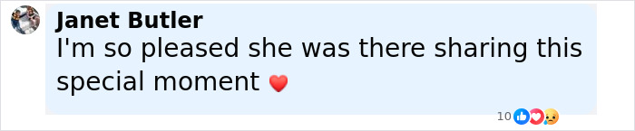 Comment by Janet Butler expressing happiness about sharing a special moment with Princess Charlotte's viral reaction to England's shootout win. Comment by Janet Butler expressing happiness about sharing a special moment with Princess Charlotte's viral reaction to England's shootout win.