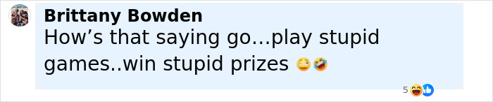 Comment from Brittany Bowden about instant karma after ignoring sinkhole warning due to color bias on social media.