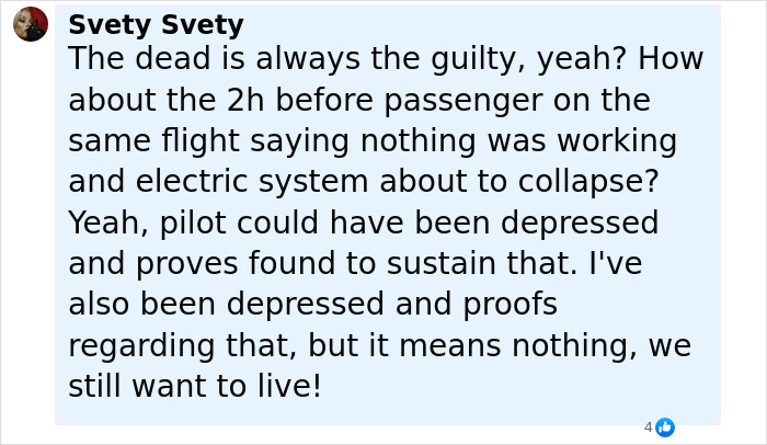 Comment on Air India pilot&rsquo;s final words and his personal turmoil before the crash, discussing depression and system issues.
