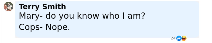 Text exchange showing a humorous conversation about Mary Lou Retton in relation to an arrest and sobriety test.